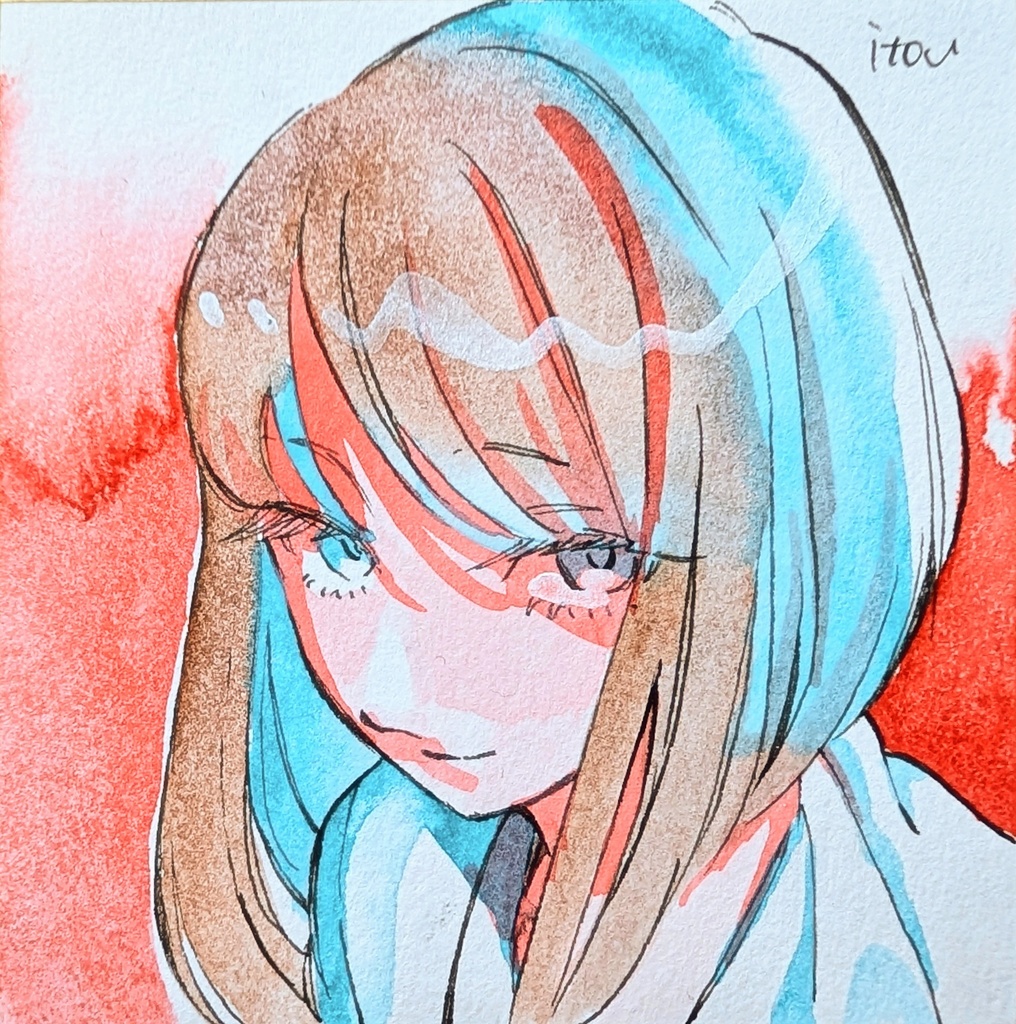 豆色紙イラスト原画