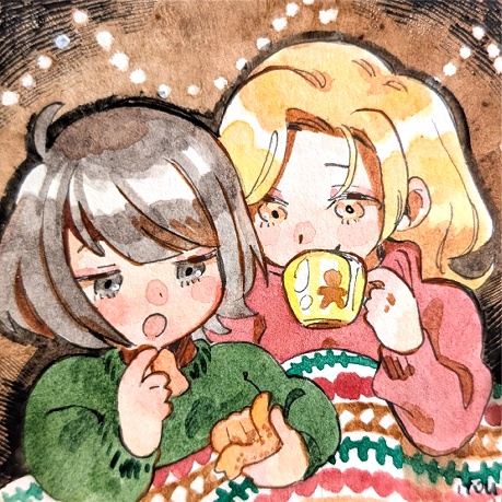 豆色紙イラスト原画