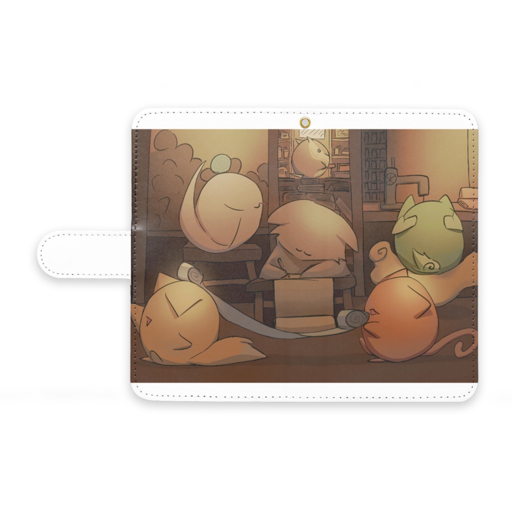 キバクマShop 手帳型Androidケース|2色(ブラック・ホワイト) |Mサイズ