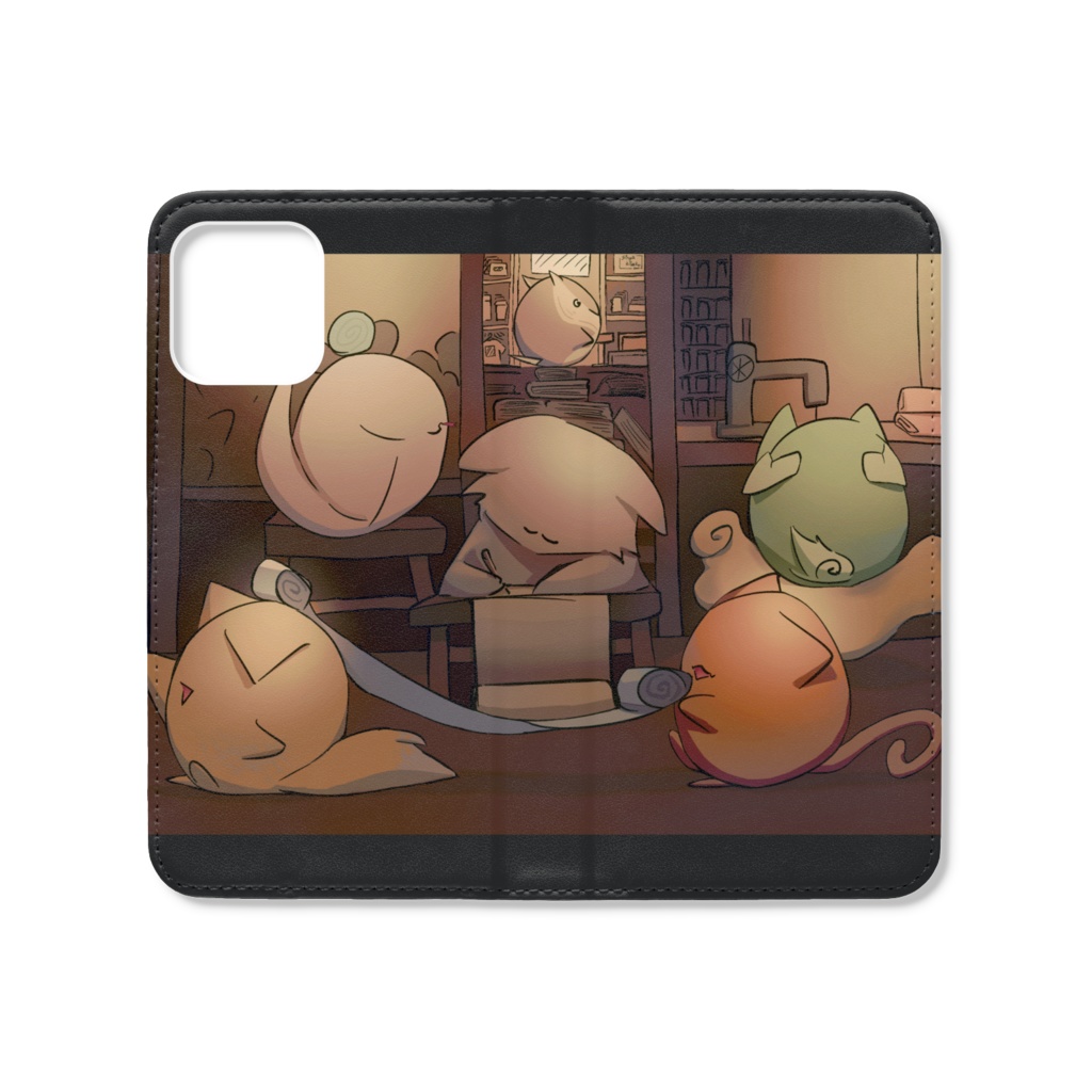 キバクマShop iPhoneケース|2色(ブラック・ホワイト)|サイズ:iPhone12 / 12 Pro、iPhone 11