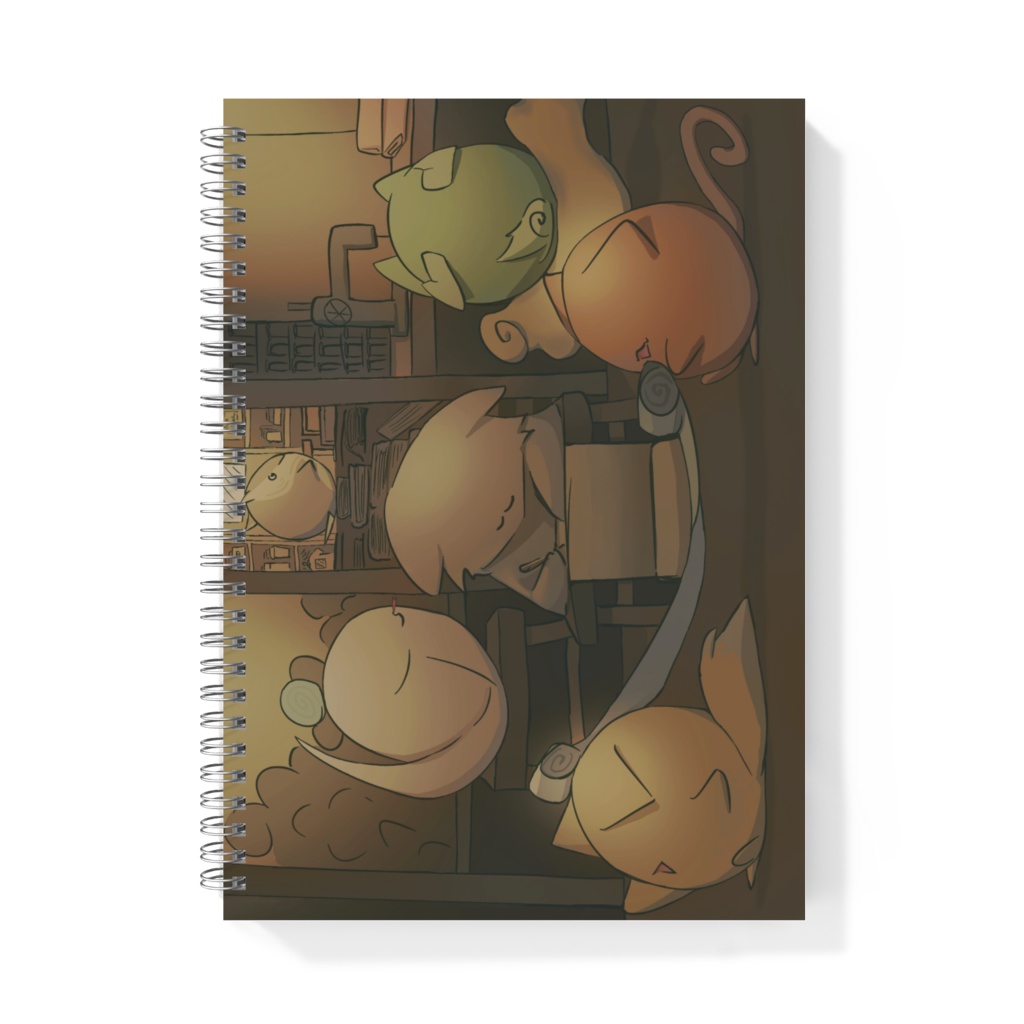 リングノート|両面デザイン2種(キバクマShop、3周年記念)|サイズ:B5