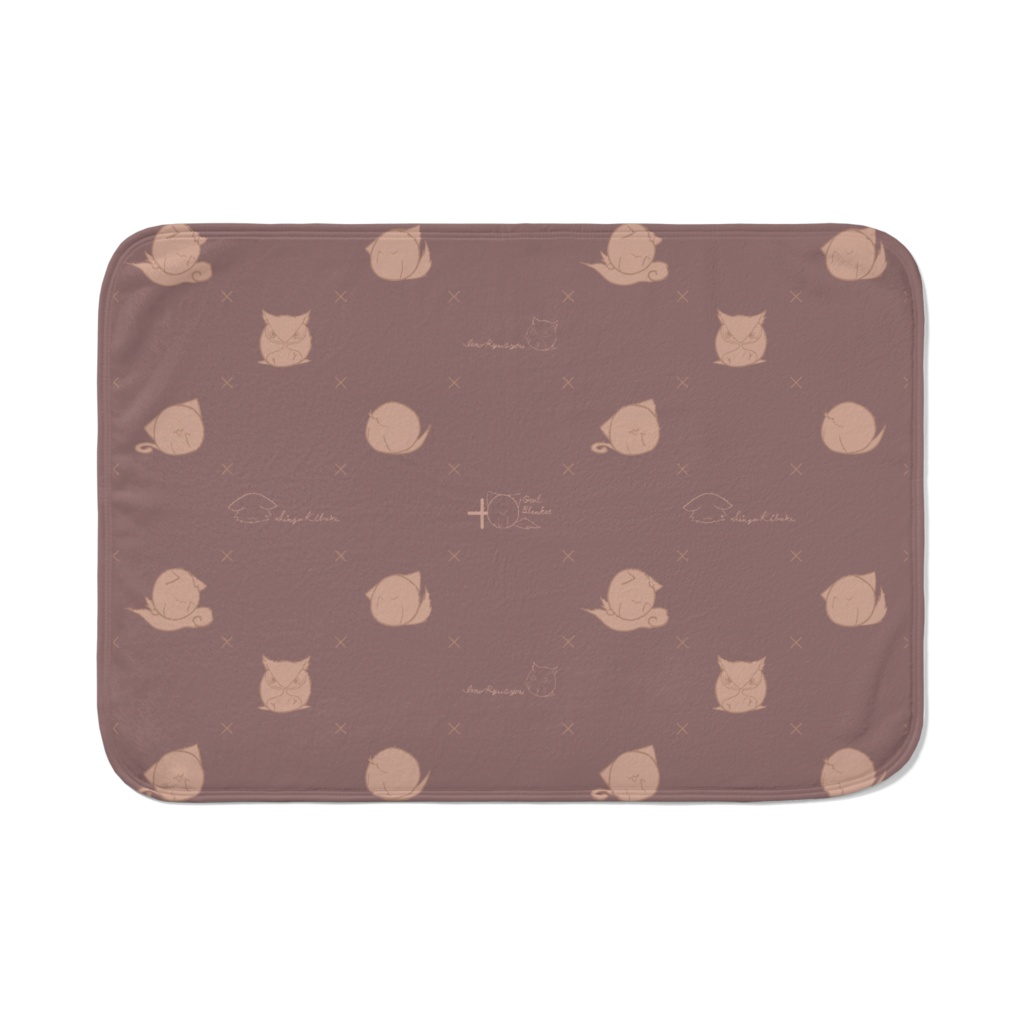 Owl Blanket ブランケット|デザイン3種(ホワイト・ブラウン・ホワイト×オレンジ)|サイズ:700 x 1000 (mm)