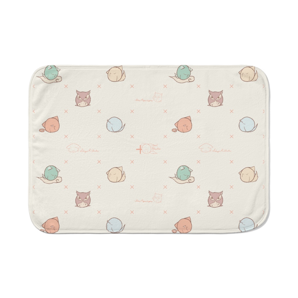 Owl Blanket ブランケット|デザイン3種(ホワイト・ブラウン・ホワイト×オレンジ)|サイズ:700 x 1000 (mm)