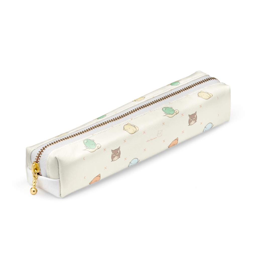 Owl Blanket ペンケース|デザイン2種(ブラウン・ホワイト)|サイズ:20×4×4cm