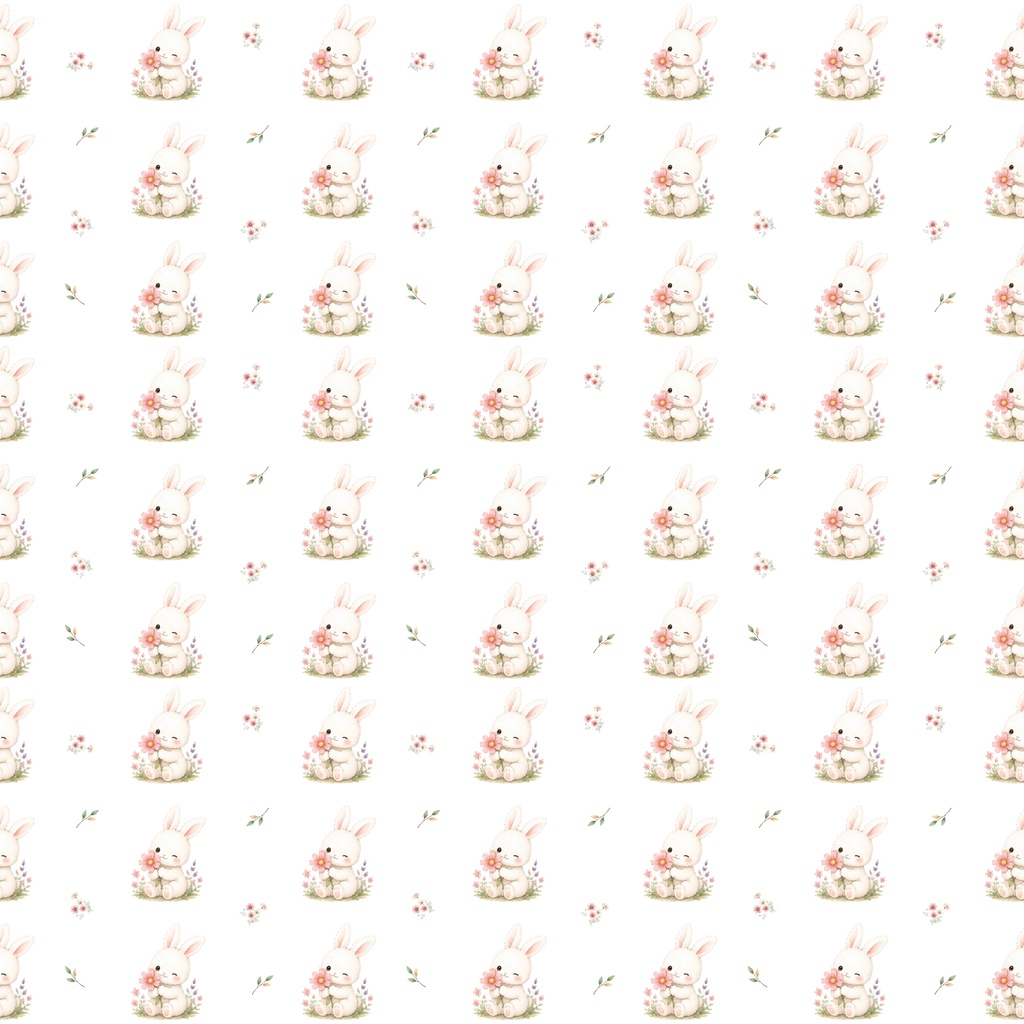 白いうさぎのもこ。＊コスモス　2枚セット