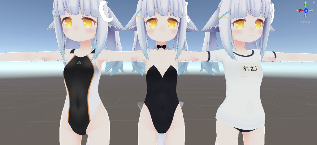 【レム用】バニースーツ/競泳水着/体操着 - Bunny Suit, Gym Unitform, Competition Swimsuit - Lem