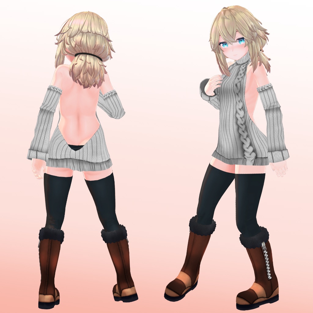 【メリノ用】例のセーター - Open Back Sweater - Merino