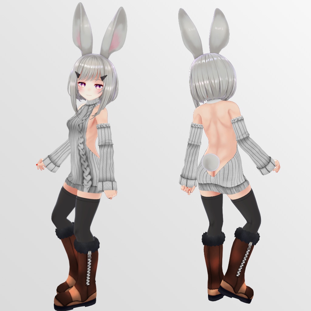 【レイニィ+たわわ胸用】例のセーター - Open Back Sweater - for (TWW)Rainy