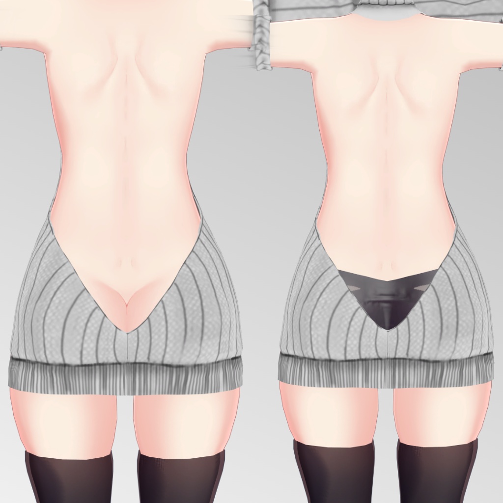 【狐雪用】例のセーター - Open Back Sweater - Koyuki