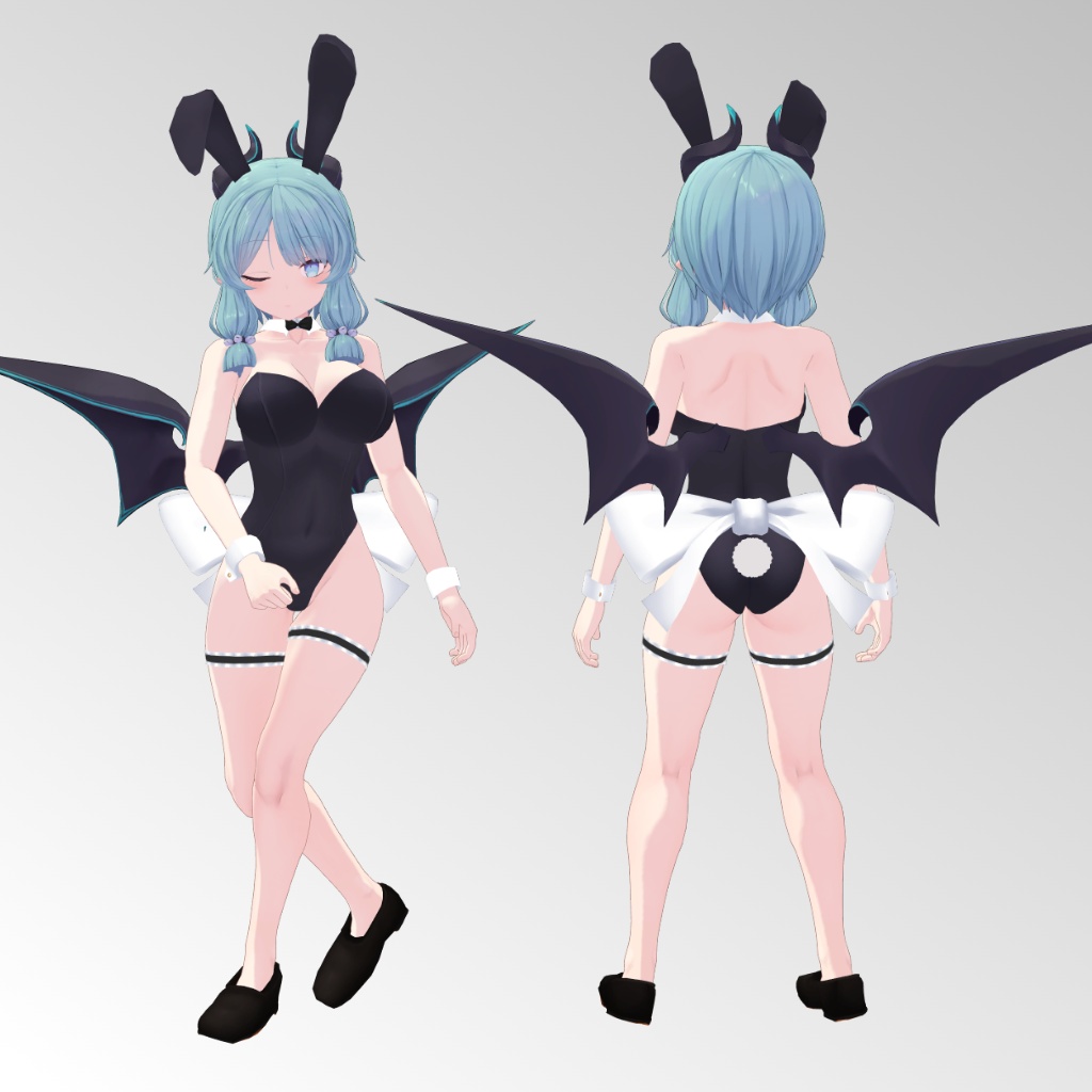 【サタリナ族のメイドさん用】バニースーツ/ スクール水着 - Bunny Suit/ School Swimsuit - Satarina