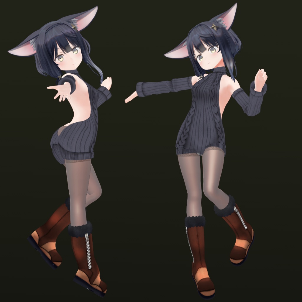 【ソア用】バニースーツ/スクール水着/例のセーター - Bunny Suit, Open Back Sweater, School Swimsuit - Soa