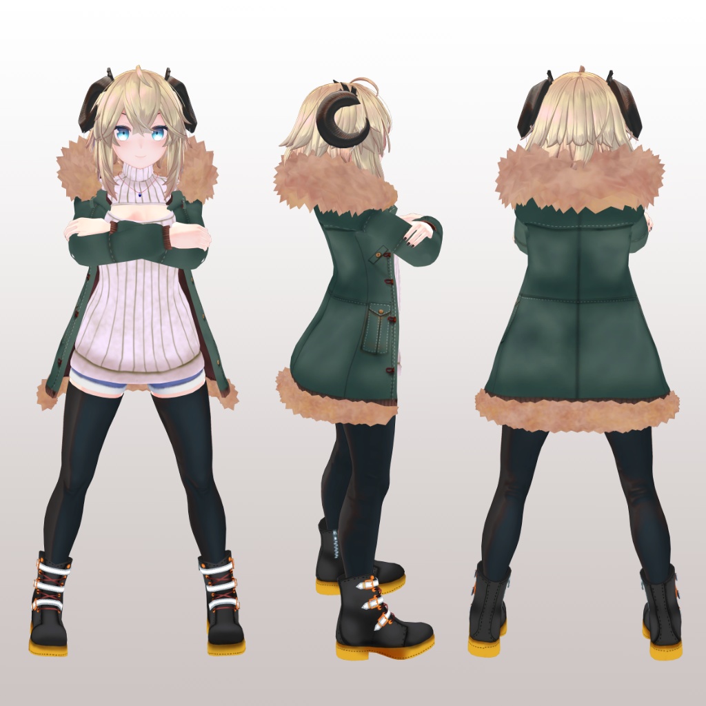 【メリノ用】例のセーターB型 - Open-Chest Sweater - Merino