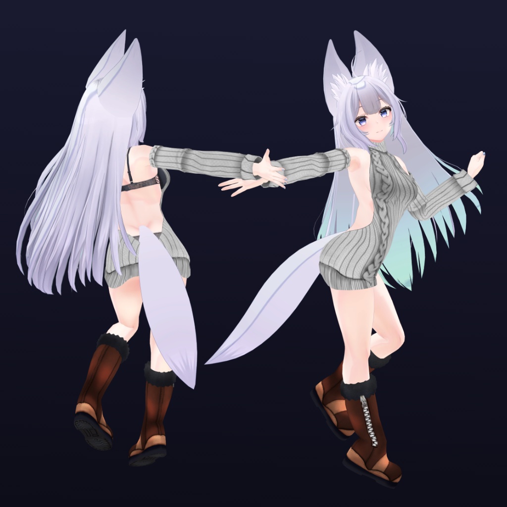 【ウルフェリア用】例のセーターB型& 例のセーター - Open Back Sweater& Open-Chest Sweater - Wolferia