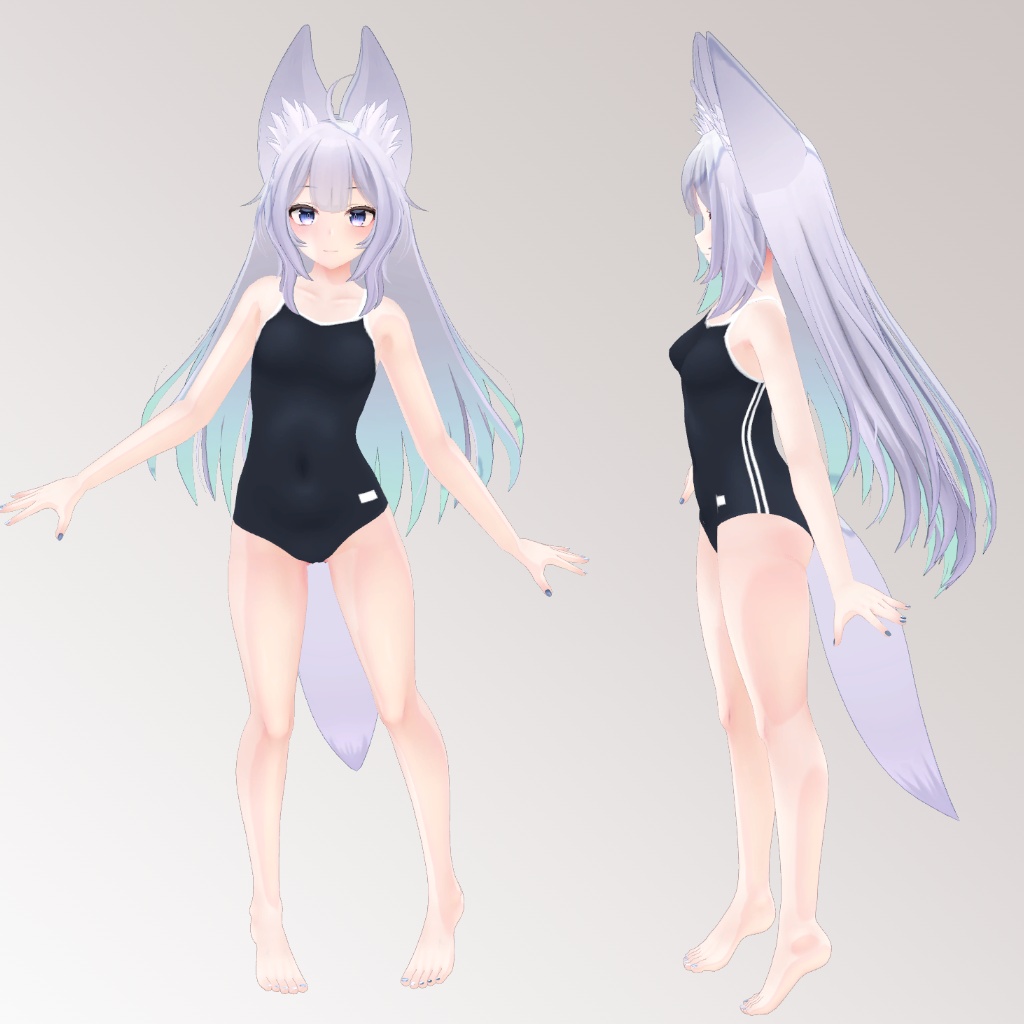 【ウルフェリア用】バニースーツ/スクール水着 - Bunny Suit, School Swimsuit - Wolferia