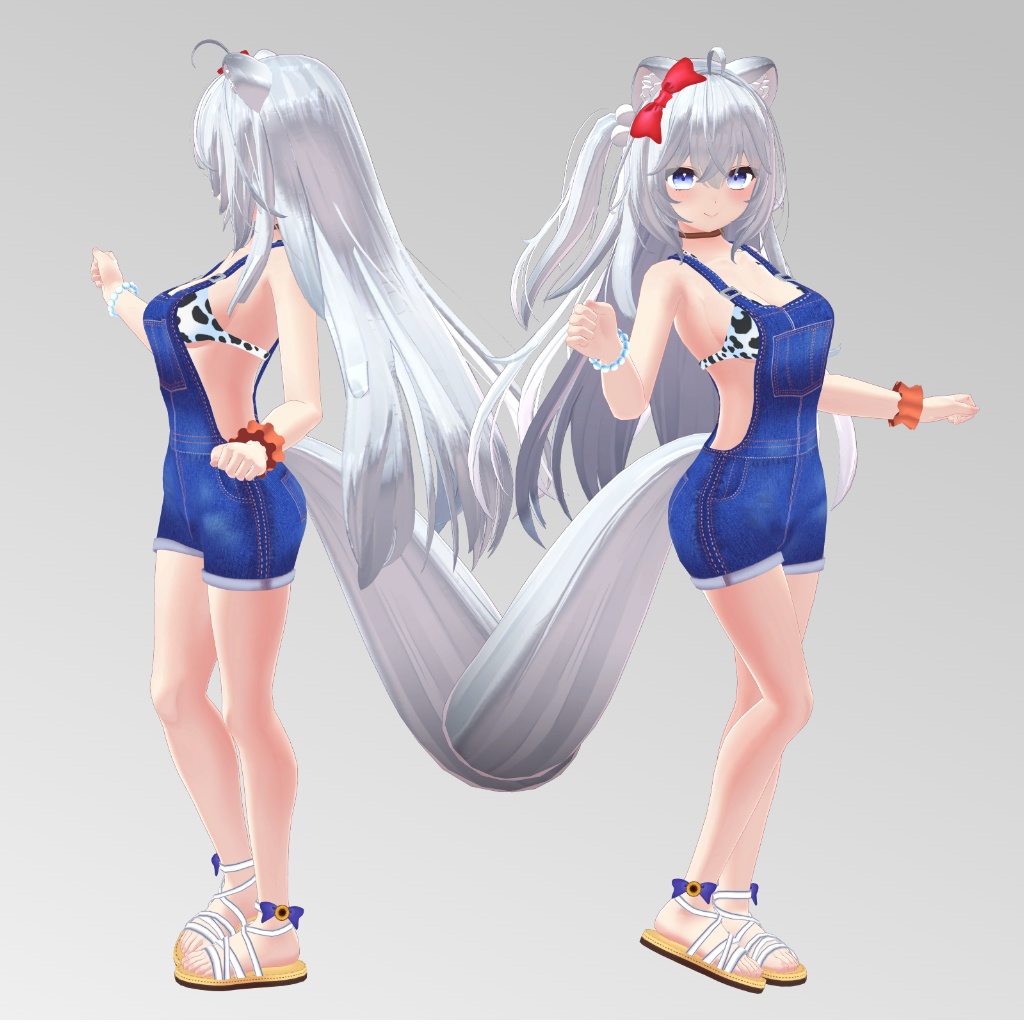 【狐雪用】ビキニオーバーオール/ 例のセーターB型 - Bikini Overalls/ Open Chest Sweater - for Koyuki