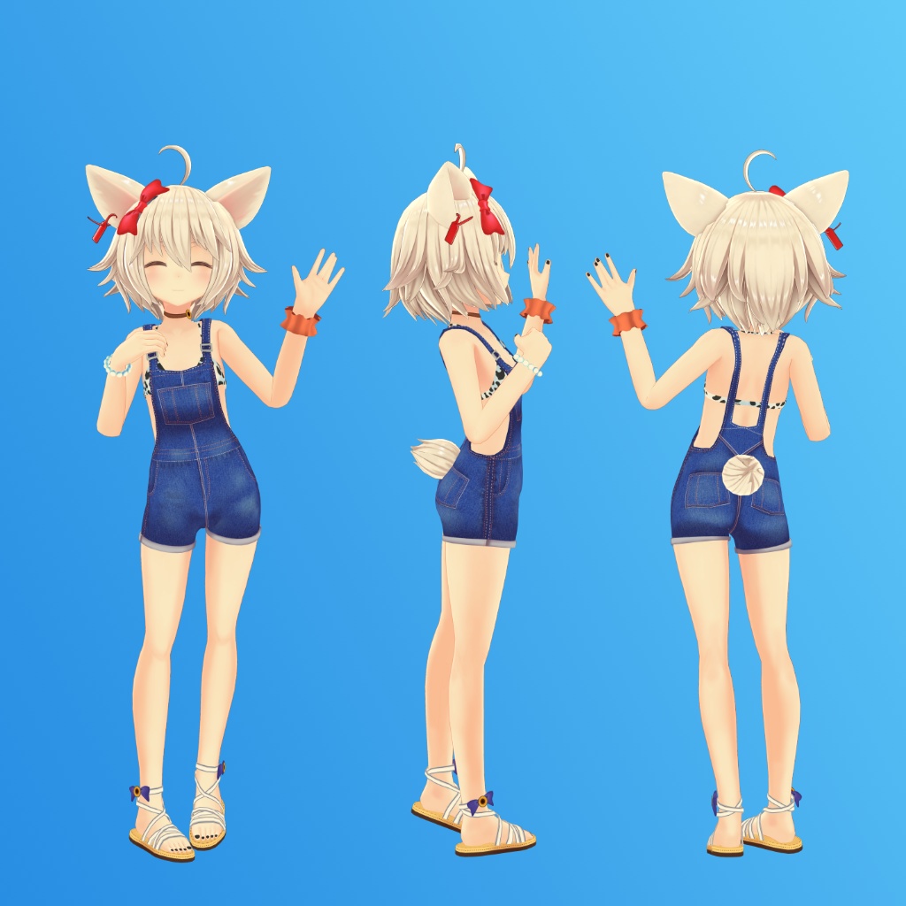 【フィリナ用】ビキニオーバーオール/ 例のセーターB型 - Bikini Overalls/ Open Chest Sweater - for Firina