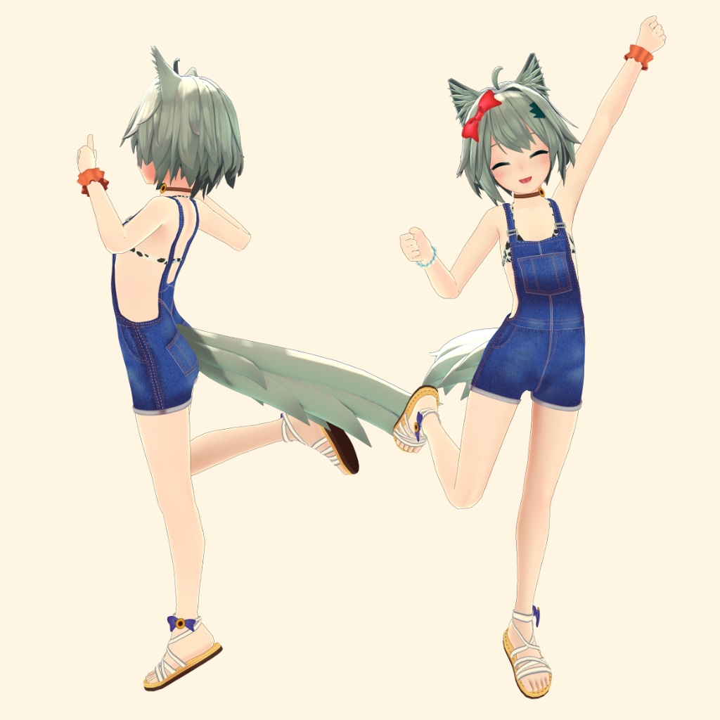 【ミーシェ用】ビキニオーバーオール/ 例のセーターB型 - Bikini Overalls/ Open Chest Sweater - for Mishe