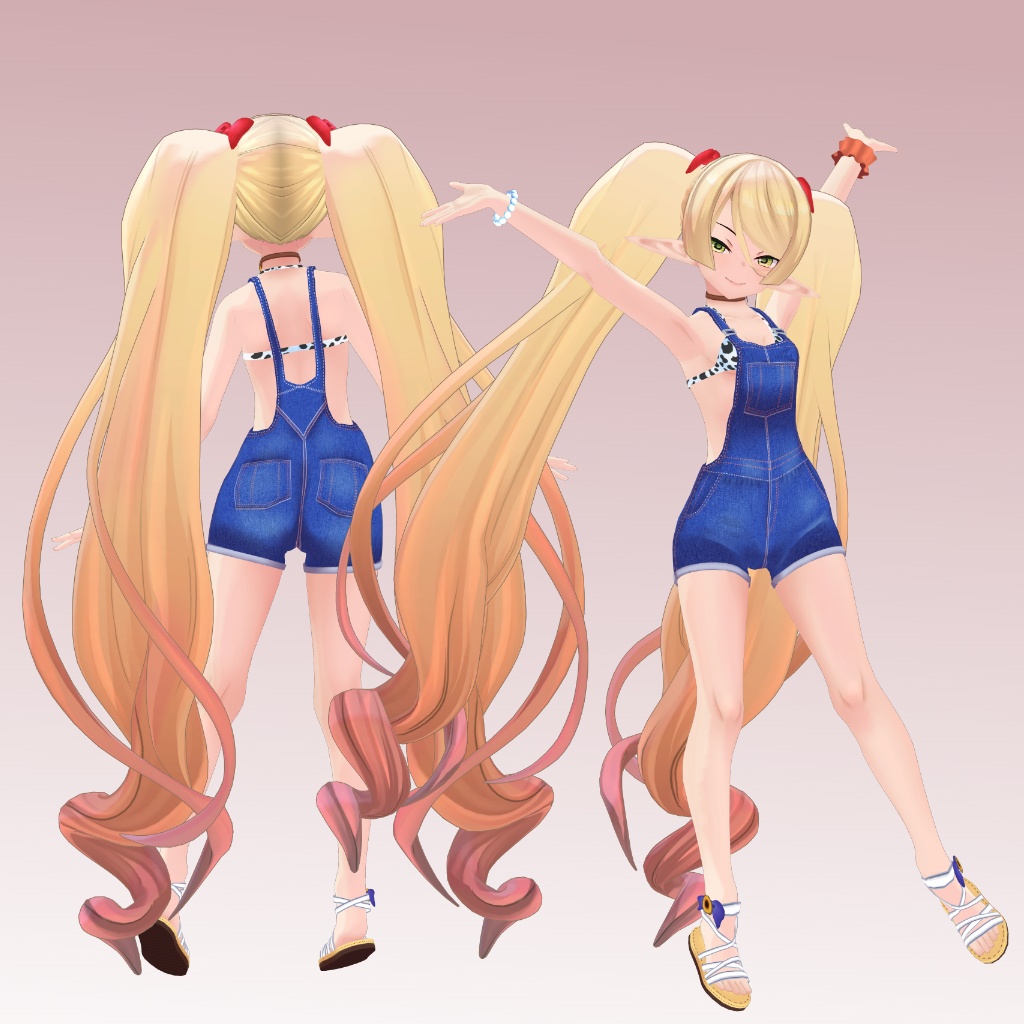 【エルフの森のメース用】 バニースーツ/ビキニオーバーオール/スクール水着/例のセーター - Bunny Suit, Bikini Overalls, Open Back Sweater, School Swimsuit - for Maca of the Elven Forest