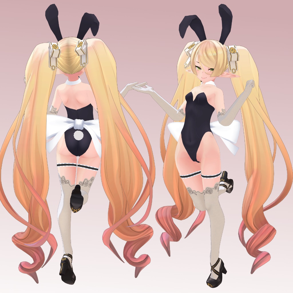 【エルフの森のメース用】 バニースーツ/ビキニオーバーオール/スクール水着/例のセーター - Bunny Suit, Bikini Overalls, Open Back Sweater, School Swimsuit - for Maca of the Elven Forest