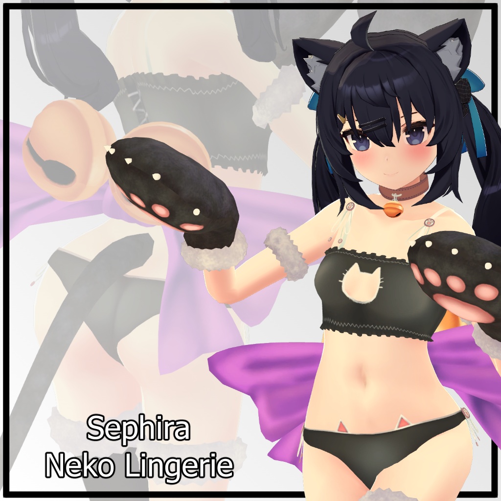 【セフィラ用】猫ランジェリー  - Neko Lingerie - for Sephira