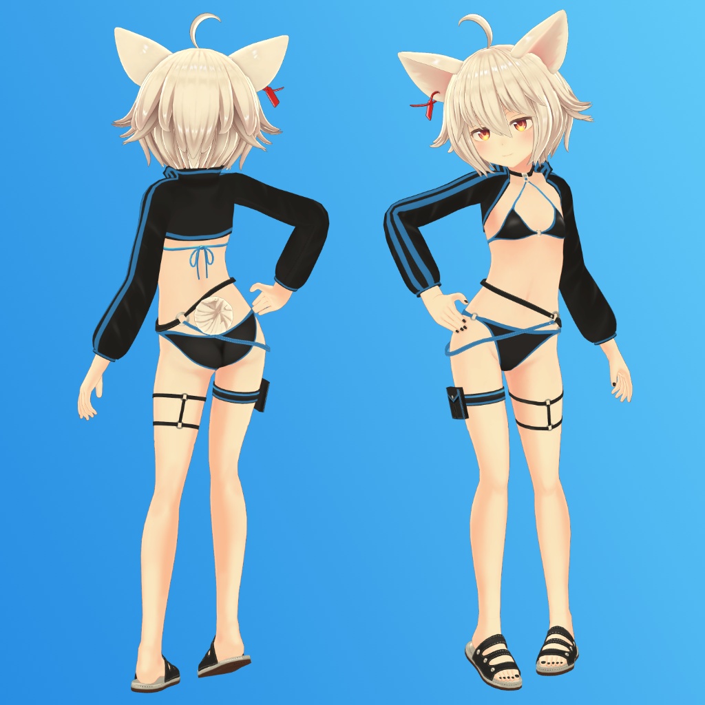 【フィリナ用】ビキニジャケット & 猫ランジェリー - Bikini Jacket & Neko Lingerie - for Firina