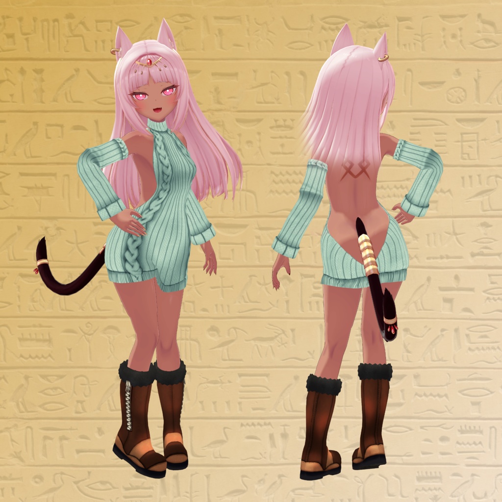 【ネフェル用】 ビキニジャケット/ 例のセーター/ビキニオーバーオール - Open Back Sweater/ Bikini Overalls/ Bikini Jacket - for Nefer