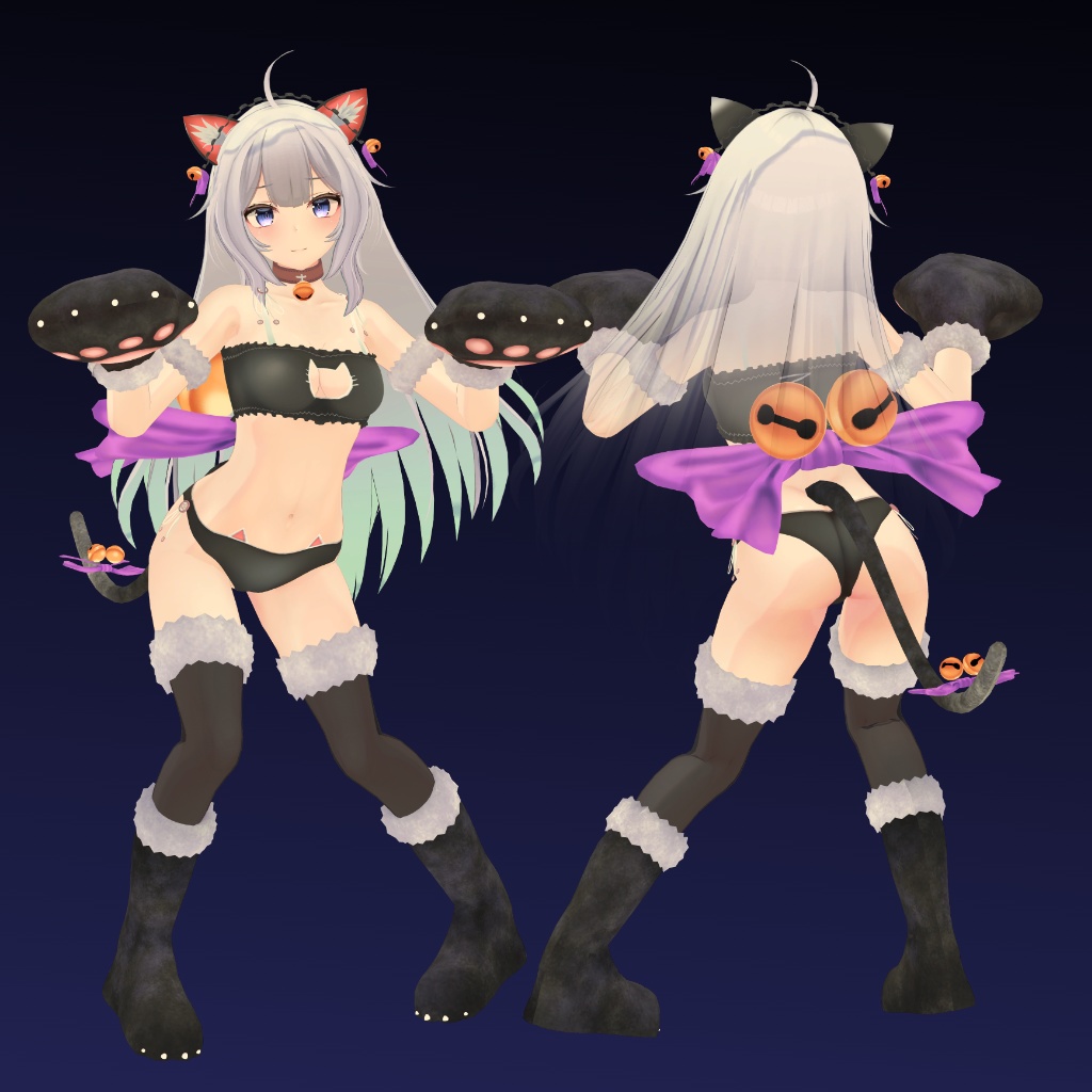 【ウルフェリア用】ビキニジャケット & 猫ランジェリー - Bikini Jacket & Neko Lingerie - for Wolferia