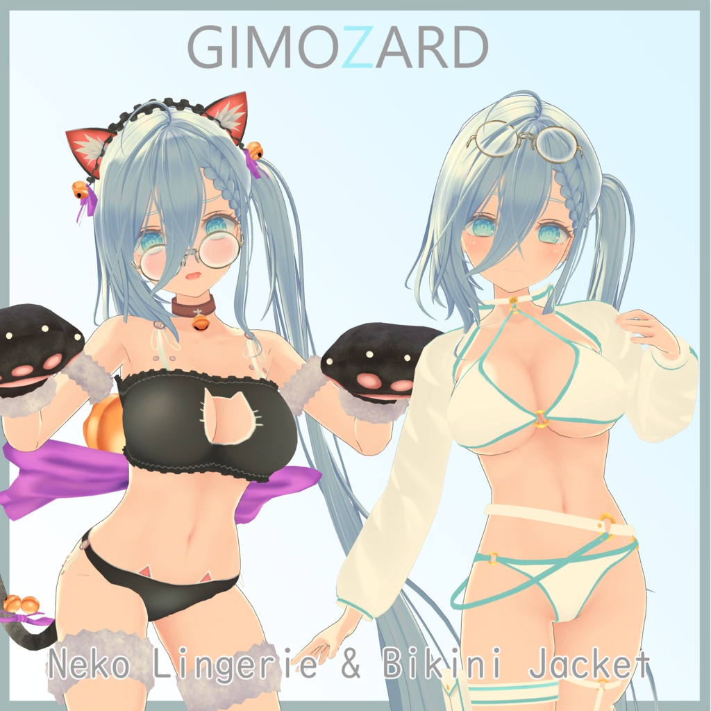 【ギモザード 用】ビキニジャケット & 猫ランジェリー - Bikini Jacket & Neko Lingerie - for GimoZard