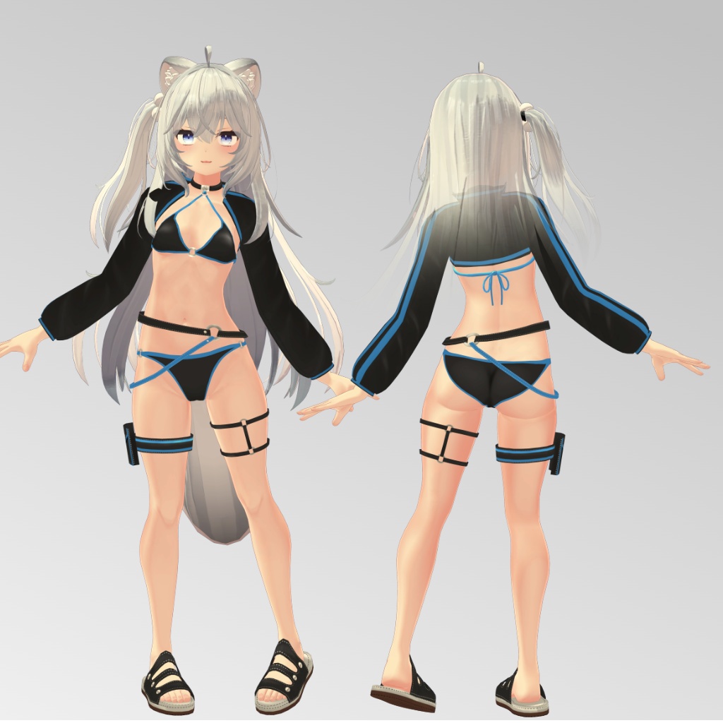 【 狐雪用】ビキニジャケット & 猫ランジェリー - Bikini Jacket & Neko Lingerie - for Koyuki