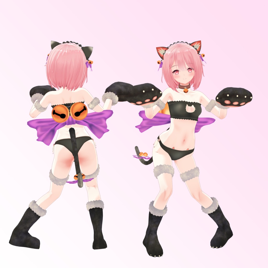 【心-556用】 猫ランジェリー/ビキニオーバーオール/スクール水着/例のセーター - Neko Lingerie, Bikini Overalls, Open Back Sweater, School Swimsuit - for Kokoro-556