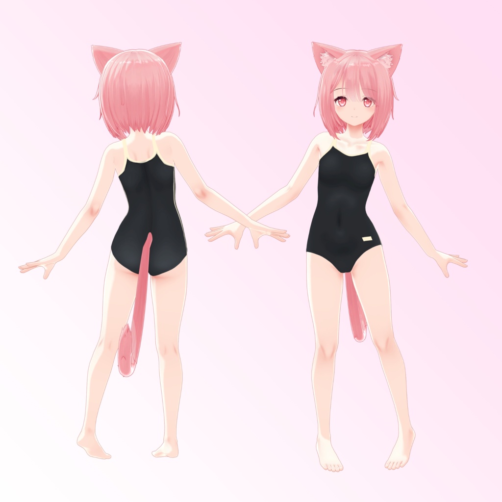 【心-556用】 猫ランジェリー/ビキニオーバーオール/スクール水着/例のセーター - Neko Lingerie, Bikini Overalls, Open Back Sweater, School Swimsuit - for Kokoro-556