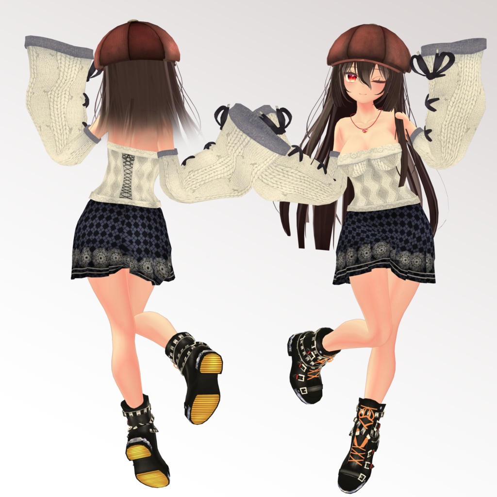 【ここあ用】例のセーターC型 - Open Shoulder Sweater - for Kokoa