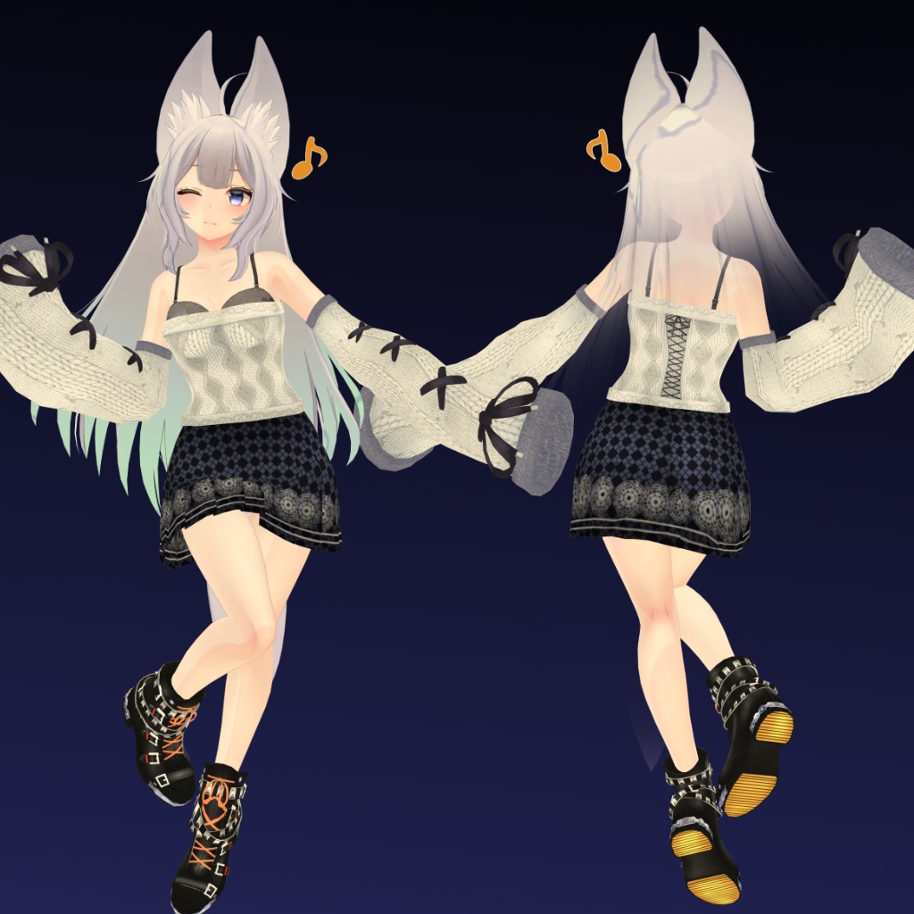 【ウルフェリア用】例のセーターC型 - Open Shoulder Sweater - for Wolferia