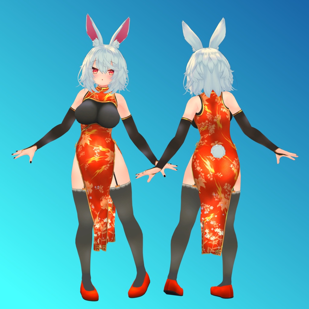 【ティコ用】チャイナドレス/ 例のセーターC型 - China Dress/ Open Shoulder Sweater - for Tycho