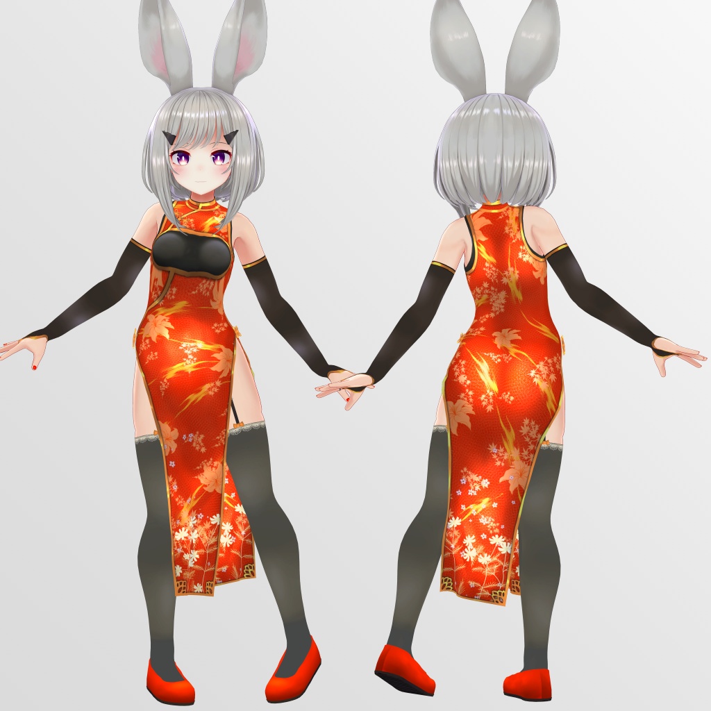 【レイ二ィ+たわわ胸用】チャイナドレス/ 例のセーターc型 - China Dress/ Open Shoulder Sweater- for (TWW)Rainy