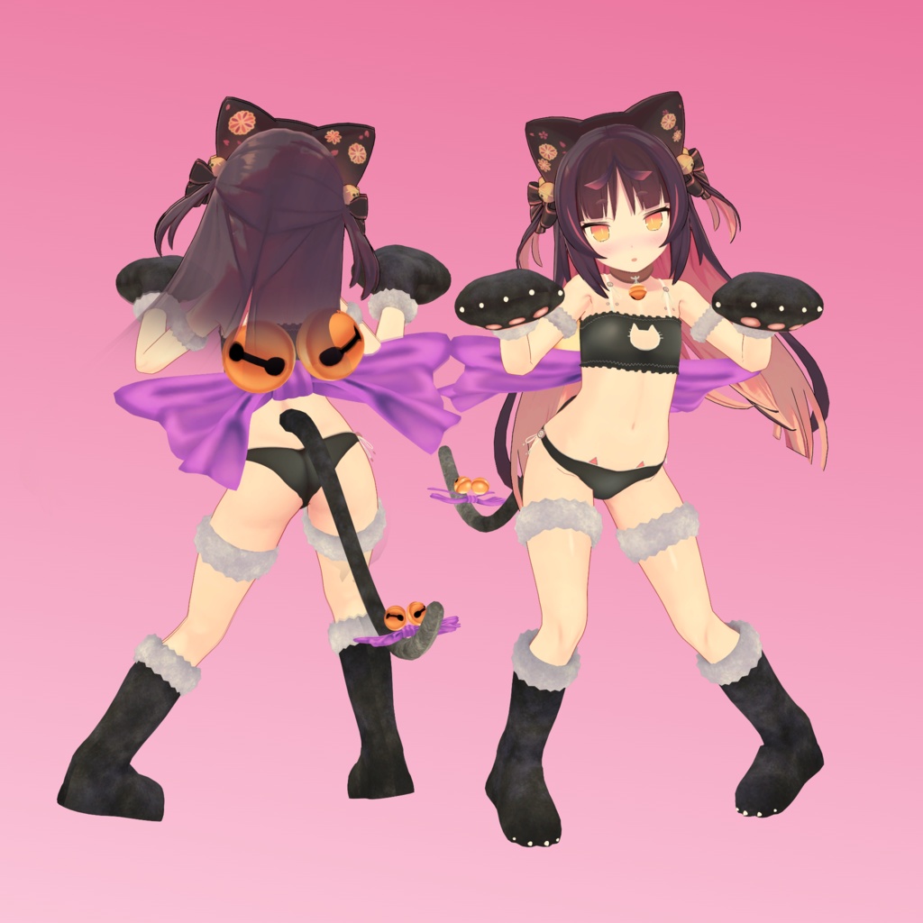 【猫山苗用】ビキニジャケット & 猫ランジェリー - Bikini Jacket & Neko Lingerie for Nekoyama Nae