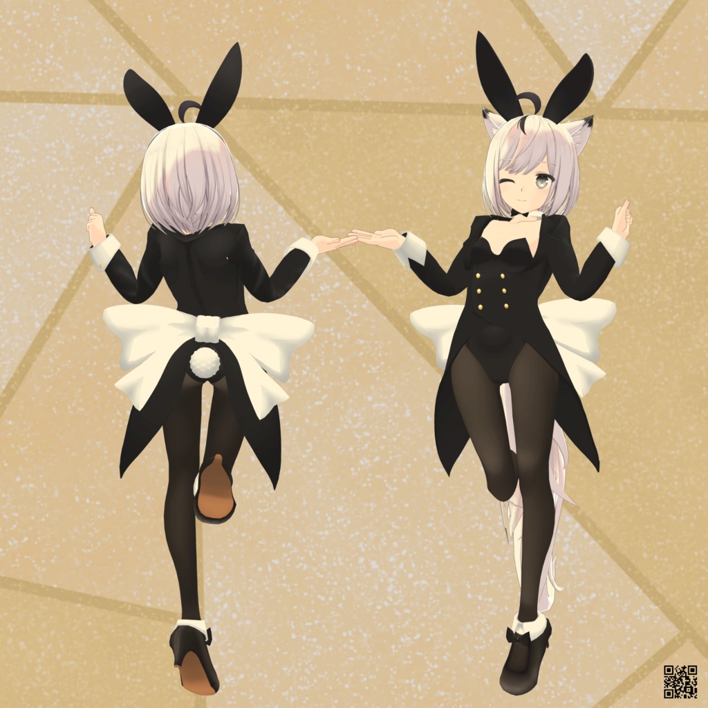 【狐九里るる用】バニースーツMKII/例のセーター/例のセーターB型/スクール水着/ビキニジャケット/猫ランジェリー - Bunny Suit MKII/ Open Chest Sweater/ School Swimsuit/ Open Back Sweater/ Bikini Jacket/ Neko Lingerie for Kokuri Ruru