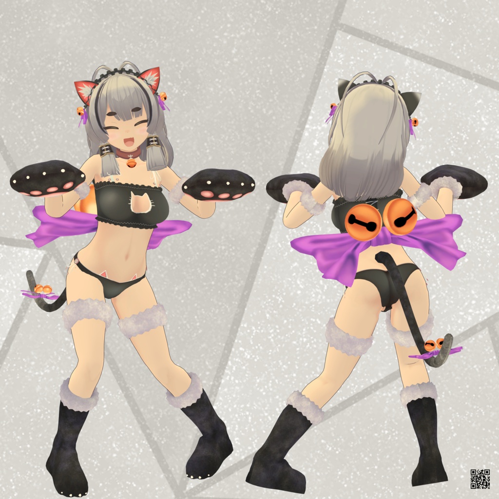 【すず莉用】 猫ランジェリー/ストリートウェア/スクール水着/例のセーター - Neko Lingerie, Street Wear, Open Back Sweater, School Swimsuit - for Suzuri