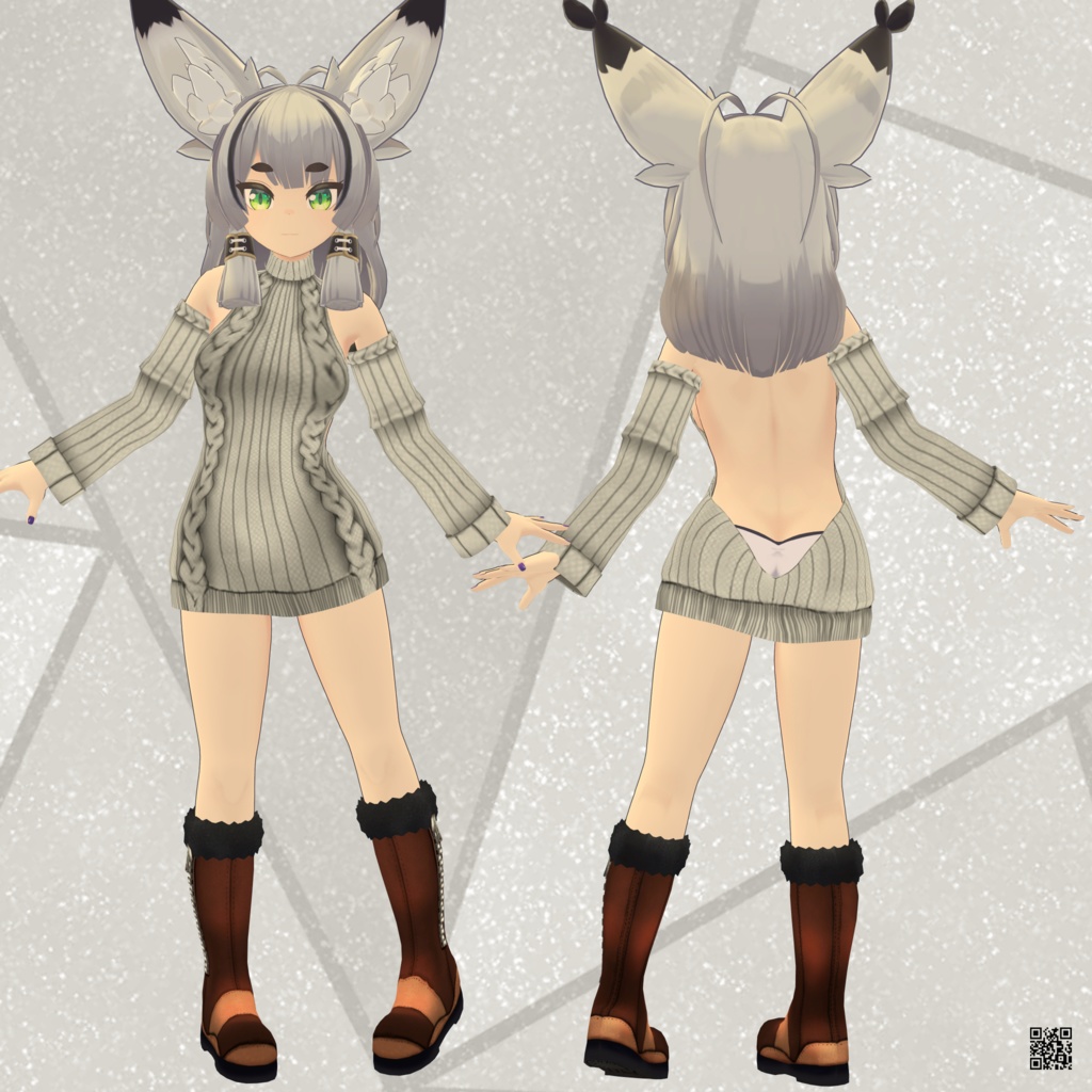 【すず莉用】 猫ランジェリー/ストリートウェア/スクール水着/例のセーター - Neko Lingerie, Street Wear, Open Back Sweater, School Swimsuit - for Suzuri