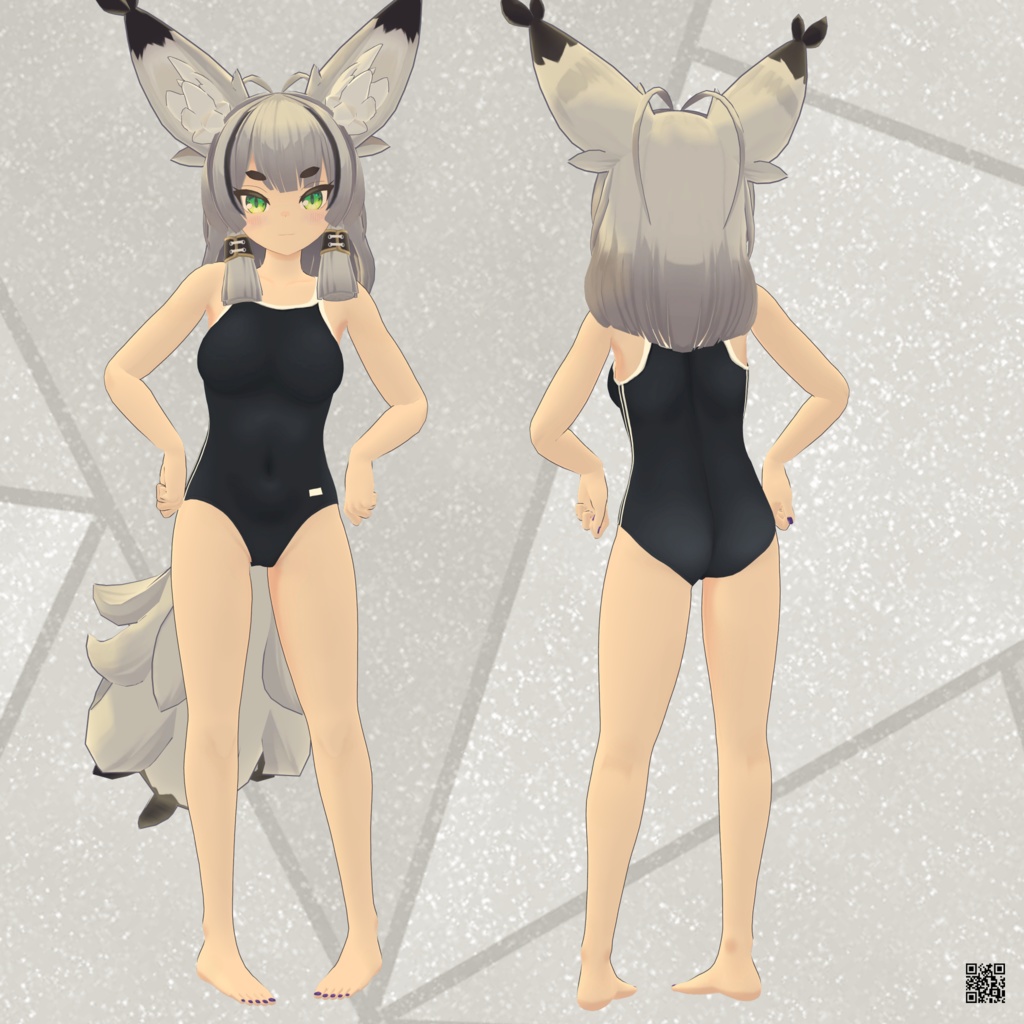 【すず莉用】 猫ランジェリー/ストリートウェア/スクール水着/例のセーター - Neko Lingerie, Street Wear, Open Back Sweater, School Swimsuit - for Suzuri