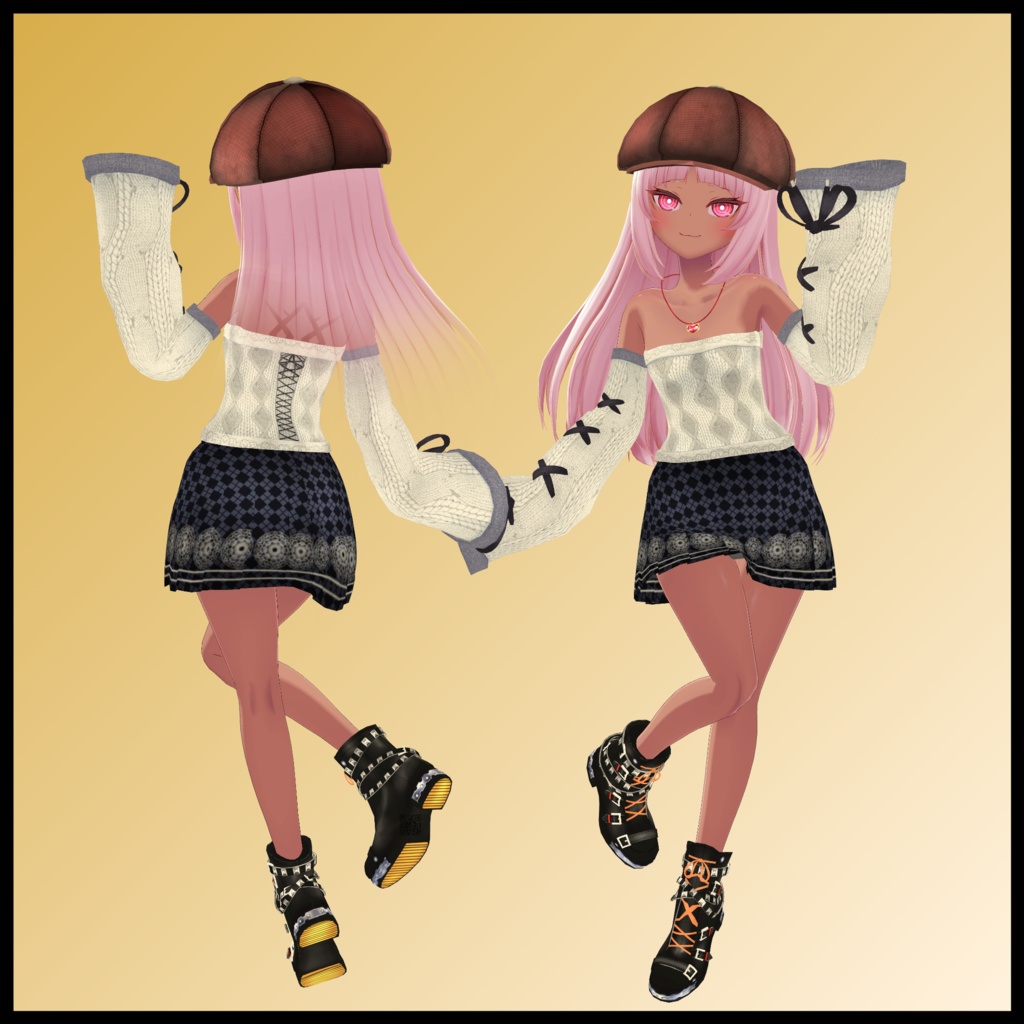 【ネフェル用】チャイナドレス/ 例のセーターC型 - China Dress/ Open Shoulder Sweater - for Nefer