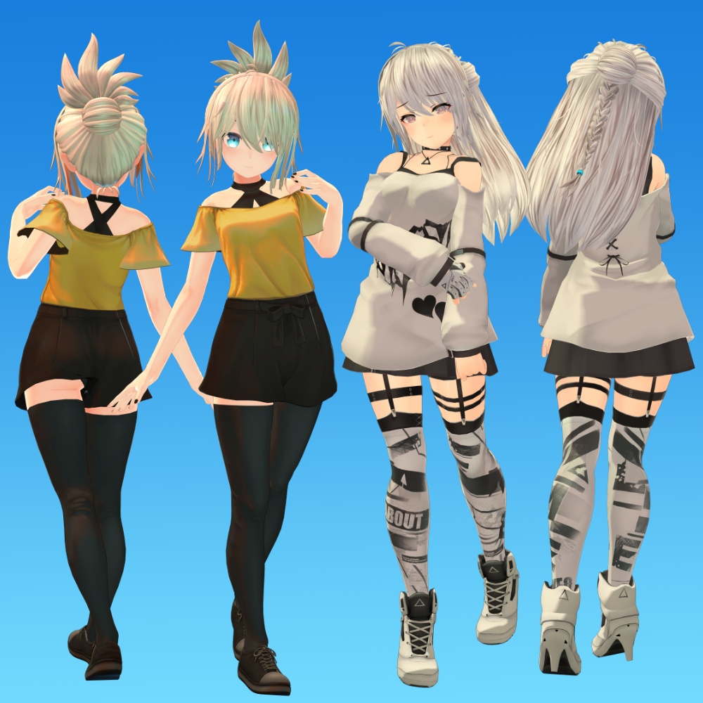 ロングピンアップヘア - VRC用 - Long Pinup Combination Hair