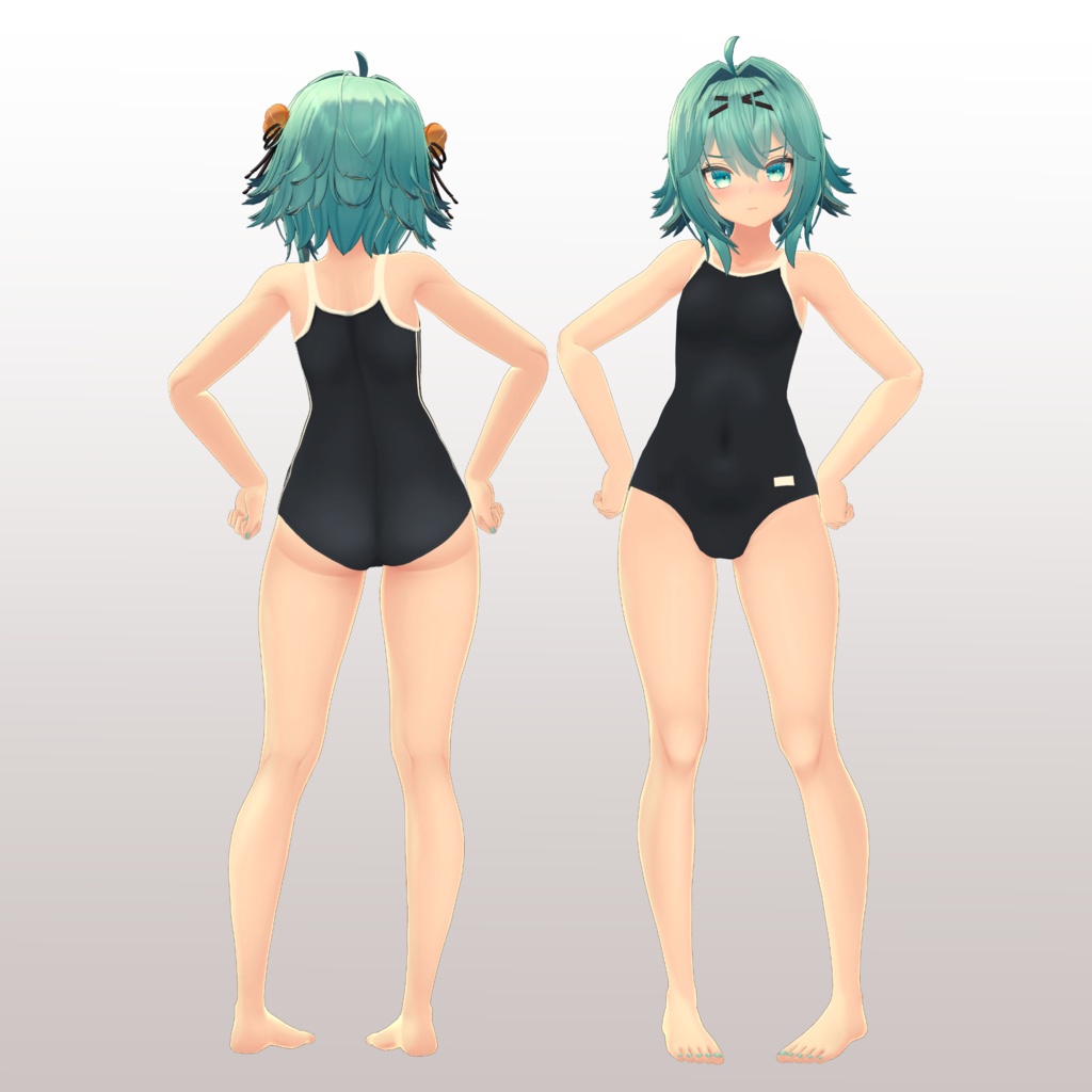 【竜胆用】 例のセーターB型/ 例のセーター/ スクール水着 - Open Back Sweater/ Open Chest Sweater/ School Swimsuit - for Rindou