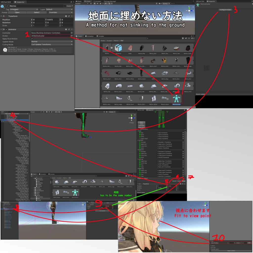 【マヌカ メリノ 竜胆用】ウェッジソールロングブーツ - Long Leather Boots - for Merino/ Rindo/ Manuka