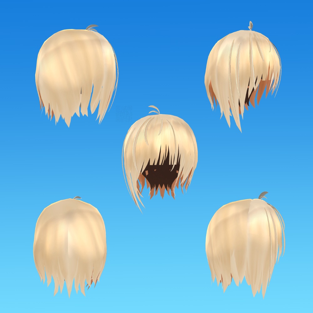 片目パッツンショート - Vrc用 - Half straight-cut