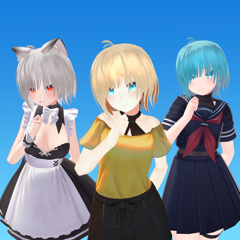 片目パッツンショート - Vrc用 - Half straight-cut