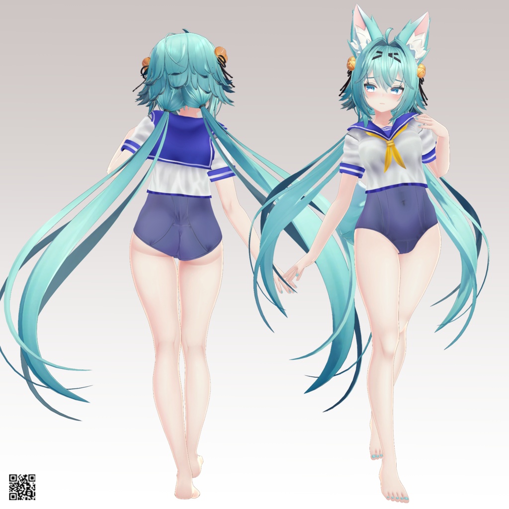 【竜胆用】セーラースクール水着 - Sailor School Swimsuit - for Rindo