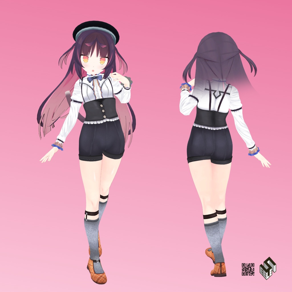 【猫山苗用】カジュアルゴシック/ セーラースクール水着/ 制服/ レオタードセーター/ 例のセーターC型 - Casual Gothic/ Sailor School Swimsuit/ School Uniform/ Leotard Sweater/ Open Shoulder Sweater - for Nekoyama Nae