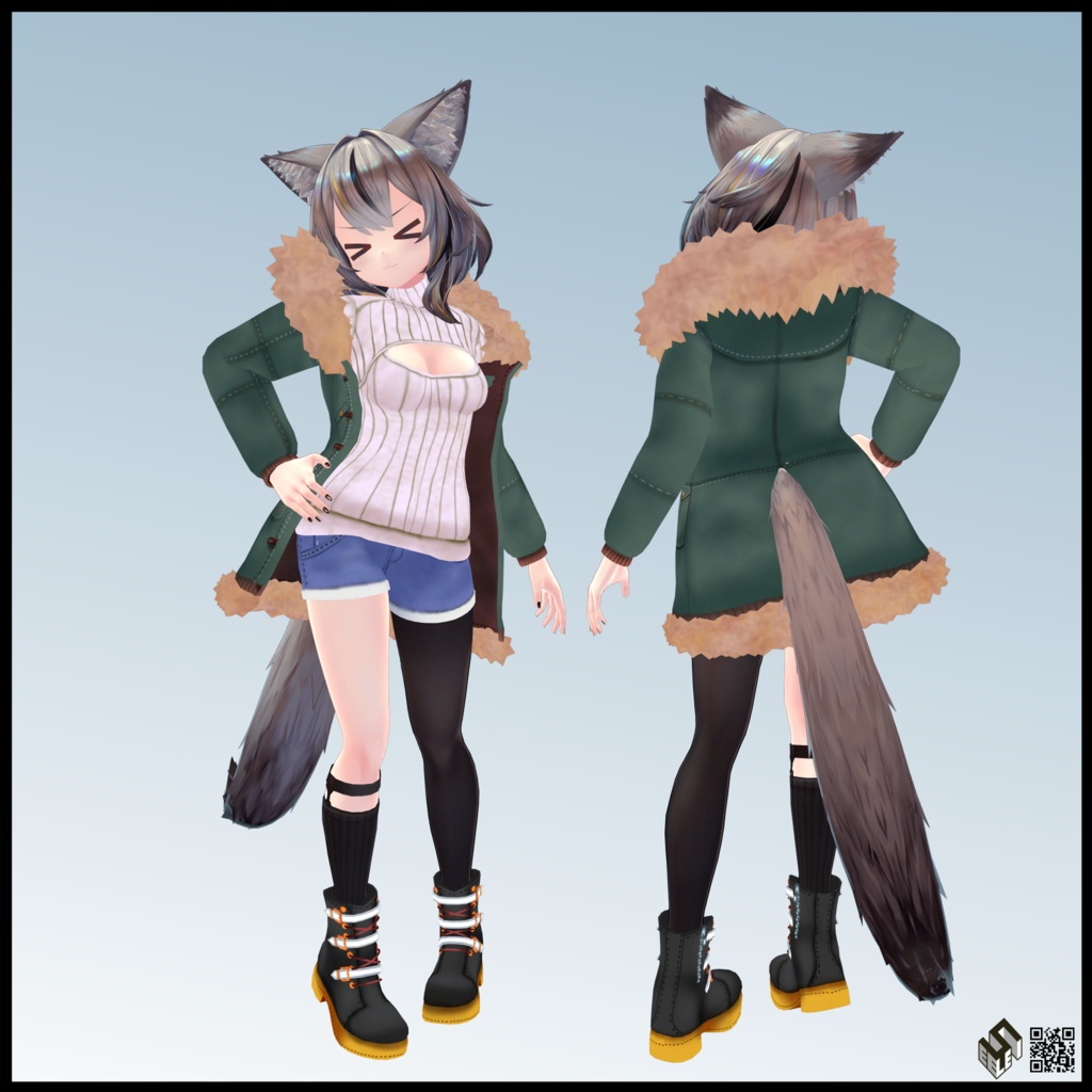 【ミュリシア用】 開き彼シャツ/ 鬼/ 例のセーターB型 - Open-Chest Sweater/ Oni/ Open Dress Shirt - for Mulicia