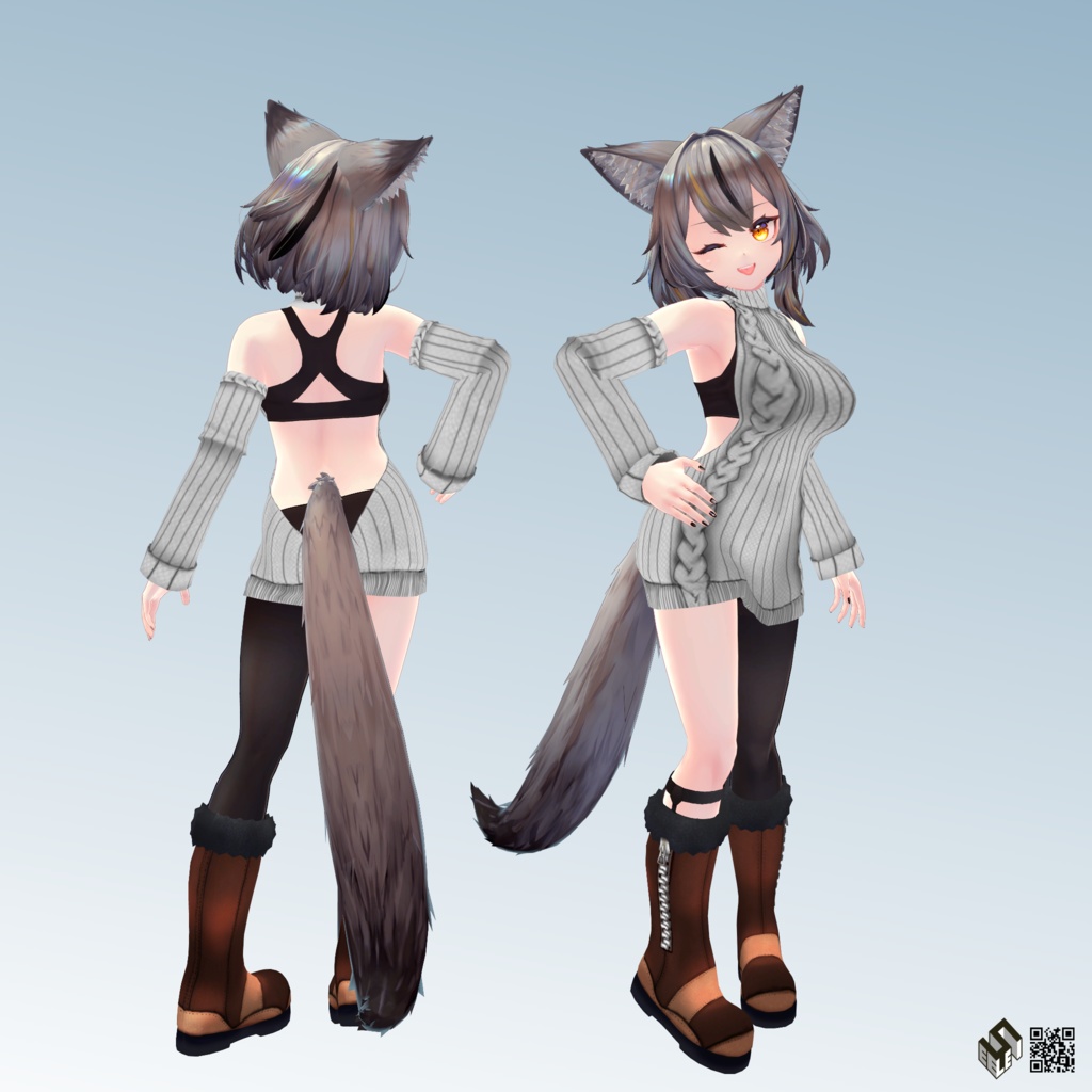 【ミュリシア用】 例のセーター/ 制服/ レオタードセーター - Open Back Sweater/ School Uniform/ Leotard Sweater - for Mulicia